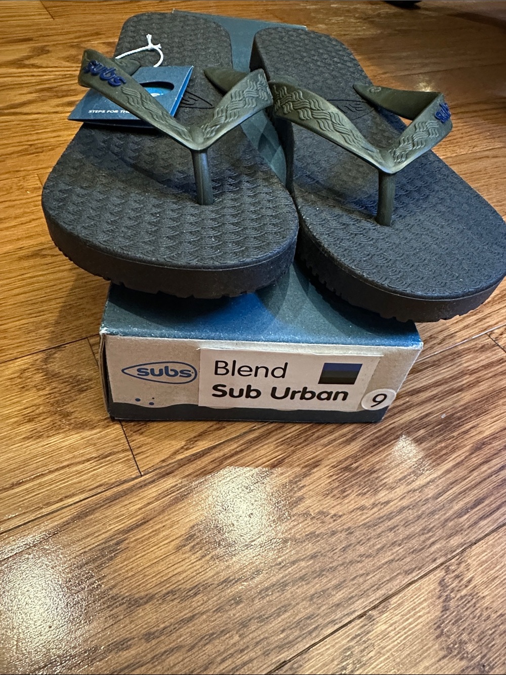 Subs Blend Sub Urban Flip Flop Sandals in Blue/Black